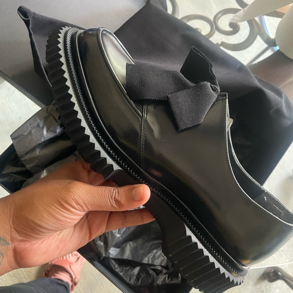 Elegant Black Men's Oxford Shoes with Black bow